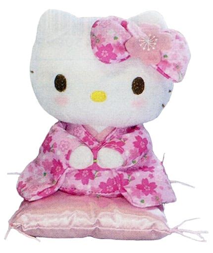 Plush Toy Hello Kitty Pink Sakura Kimono Sitting Plush Toy S Hello