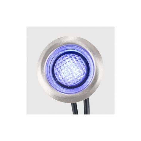30 Pack Of Stainless Steel 40mm Blue Led Deck Lights
