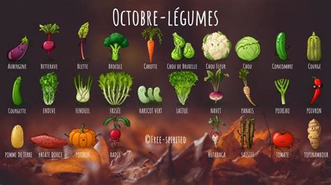 Calendrier Des Fruits Et Légumes De Saison Octobre Free Spirited