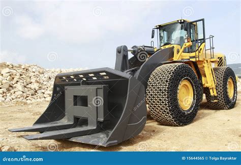Wheel Loader On A Stone Mine Stock Image Image Of Built Tire 15644565