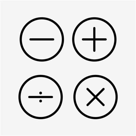 Math Symbols Line Black Icon Line Icons Black Icons Math Icons Png