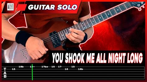 Acdc You Shook Me All Night Long【 Guitar Solo Lesson 】 Youtube