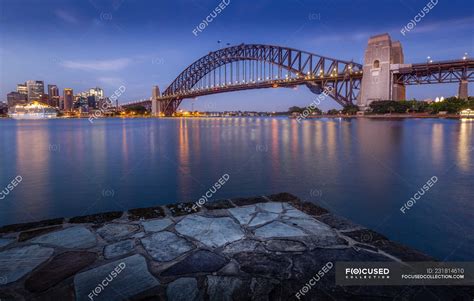City Skyline And Sydney Harbor Bridge Sydney New South Wales