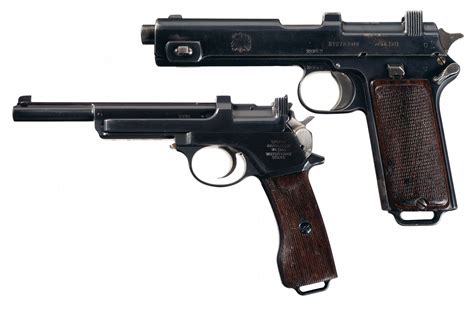 Two Semi Automatic Pistols A Steyr Model 1911 Chilean Contract Semi
