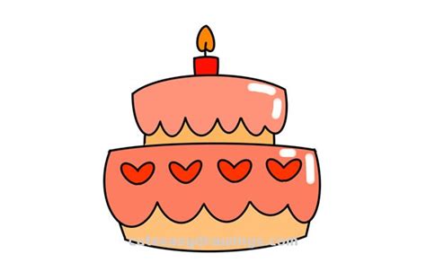 Download 280 birthday cake drawing free vectors. How to Draw a Birthday Cake Easy Step by Step for Kids - Cute Easy Drawings