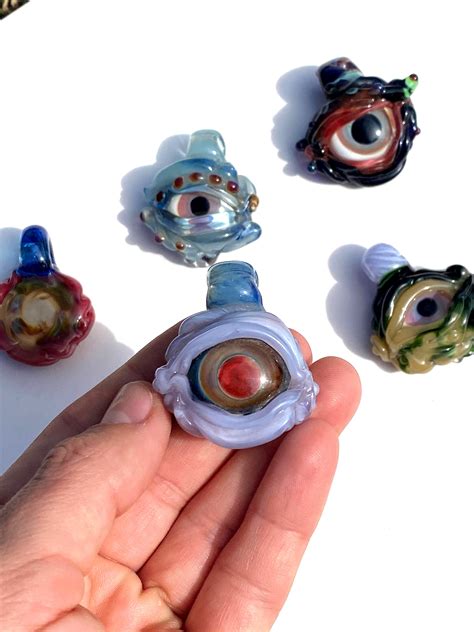 Glass Eyeballs Hand Blown Glass Eye Pendant Etsy