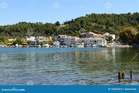 Beautiful View Of Thassos Town Limenas In Thassos Island Greece