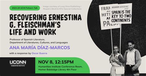 Fellows Talk Ana Mar A D Az Marcos On Ernestina G Fleischman