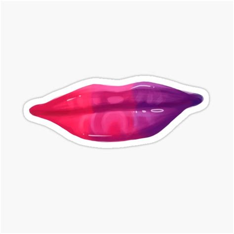bisexual lips sticker by teethhoney redbubble