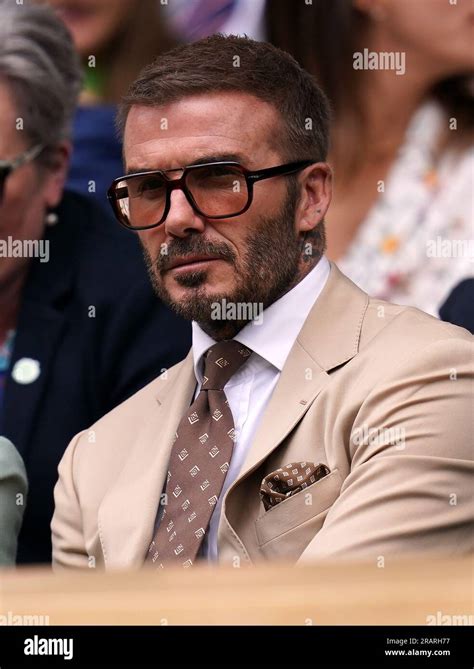 David Beckham In The Royal Box Of Centre Court On Day Three Of The 2023