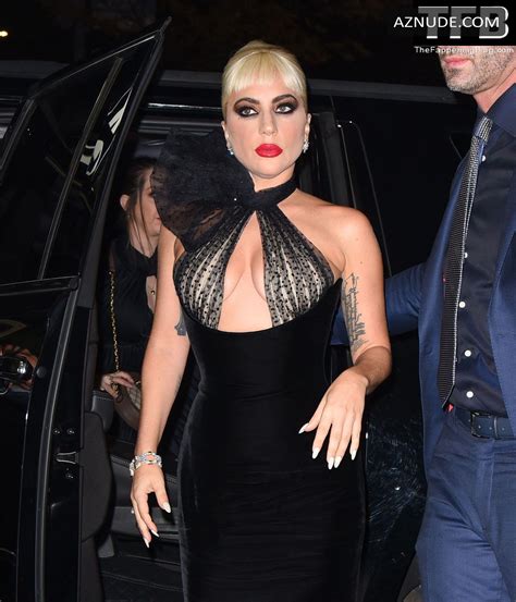 Lady Gaga Sexy Seen Flaunting Her Hot Boobs In A See Through Dress At