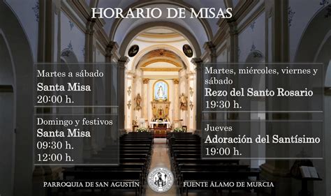 Nuevo Horario De Misas Parroquia San Agustín
