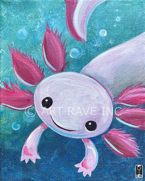 Learn To Paint An Axolotl Art Rave Inc