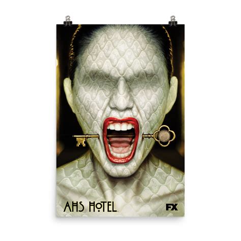 american horror story hotel art premium satin poster fx networks shop