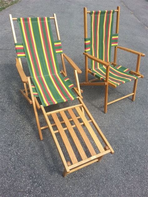 A good beach chair is light, stable and worth sitting on. Vintage Telescope Canvas and Wood Adjustable Lawn/Beach ...