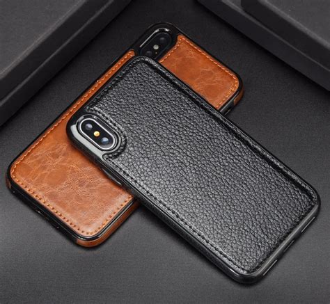 For Iphone X Xs Max Xr Case Luxury Mens Business Leather Cell Phone