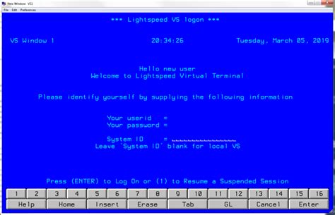 Lightspeed Virtual Terminal Lightspeed Nvs