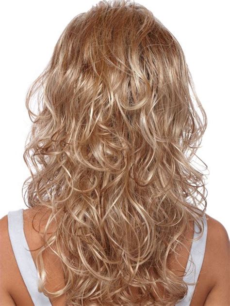 Find the perfect long blonde hair stock photo. Long Curly Layered Back View Hairstyles Long Wavy Hair ...