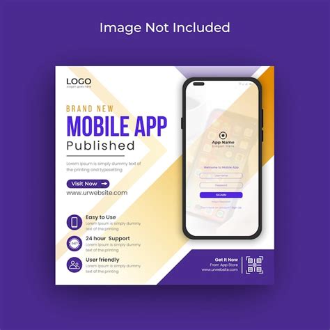 Premium Vector Mobile App Promotion Social Media Post Instagram