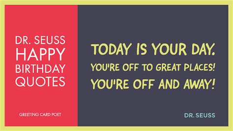 Dr Seuss Birthday Quotes And Funny Sayings Greeting Card Poet