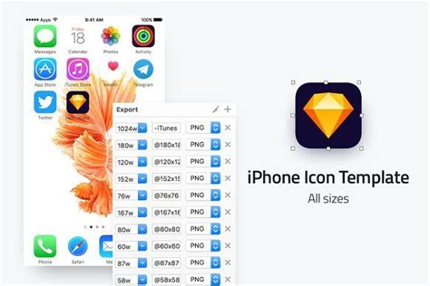 Ios Icon Template All Sizes Ios Icon Iphone Icon Icon
