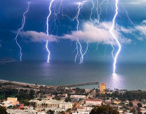 Is This Image A Long Exposure Photograph Of A Lightning Bolt Hitting A