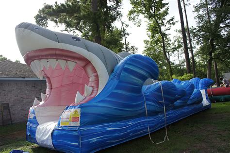 Houston Tx Shark Inflatable Slide Sky High Party Rentals