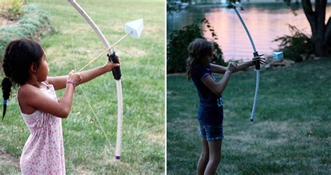 Check out this video tutorial and learn how to make your own. DIY Bow and Arrow Set