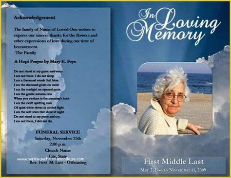 Obituary Template Free Design Of Obituary Program Backgrounds To Pin On