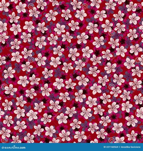 seamless pattern with blossoming japanese cherry sakura for fabric packaging wallpaper textile