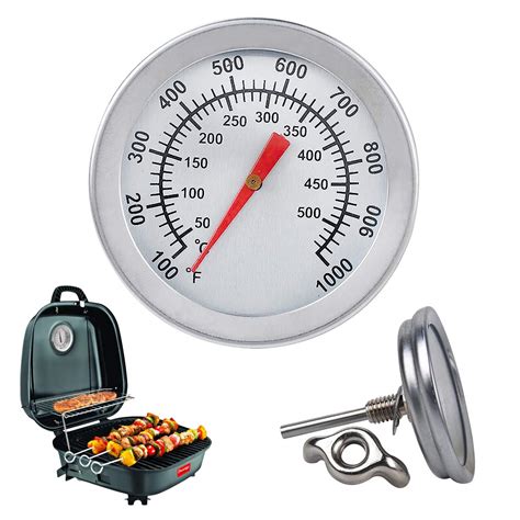 Hellocreate Bimetal Thermometer Outdoor Bbq Smoking Thermometer Temp