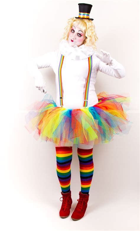 Rainbow Clown Doll Kostume 2015 Regenbogen Clown Fashion Style