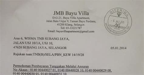 Permohonan bekalan elektrik boleh dilakukan oleh kontraktor elektrik yang berdaftar dengan pihak suruhanjaya tenaga dan tnb. BAYU VILLA APARTMENT KLANG: Kandungan Surat Rayuan Kepada ...