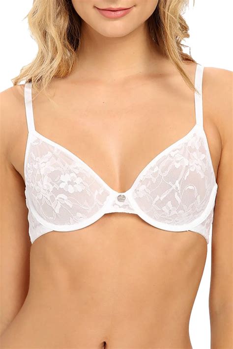 dkny white signature lace unlined underwire bra cheapundies