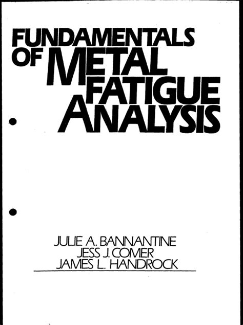 fundamentals of metal fatigue analysis pdf nature
