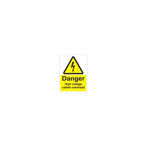 Danger High Voltage Cables Overhead Sign Electrical Signs From Parrs Uk