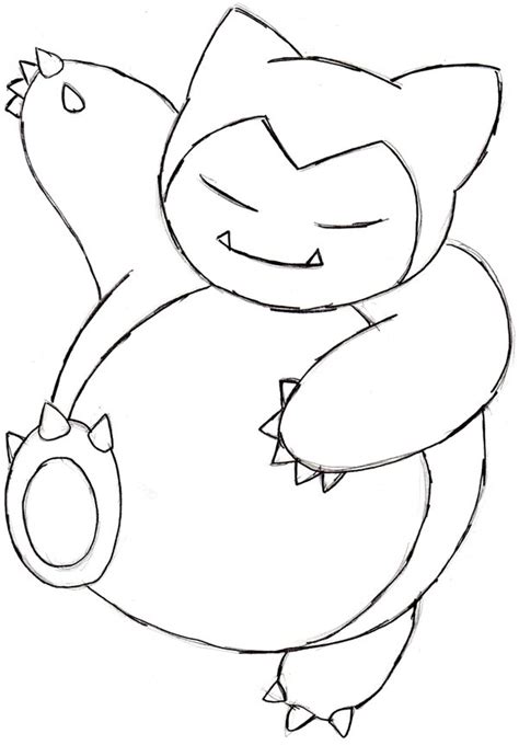 Pokemon Snorlax Coloring Pages At Free Printable