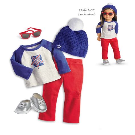 American Girl Truly Me Star Spangled Fan Gear For 18 Dolls Doll Not