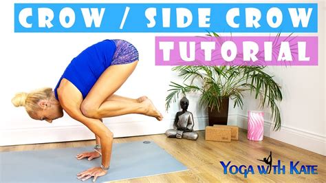 Yoga Crow Pose Yoga Bakasana And Yoga Side Crow Balance Tutorial