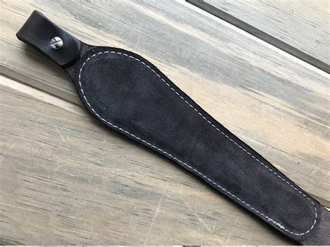 Customized Cobra Padded Leather Rifle Sling Black With Smoke Gray