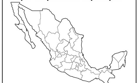 Mapa De Mexico Con Nombres Blanco Y Negro My XXX Hot Girl