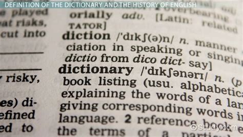 Dictionary Definition History And Uses Lesson