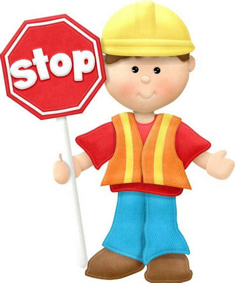 Construction Worker Clip Art Digi Scrap Kids Clipart