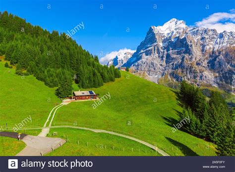 Grindelwald Switzerland Aerial Autumn Swiss Alps Mountains Panorama