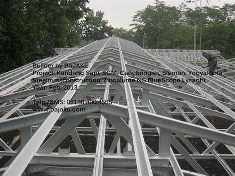 Atap baja ringan terbuat dari material baja yang lebih ringan dan tipis dibandingkan dengan baja konvensional. Baja Ringan untuk rangka kandang ternak - BAJAKU