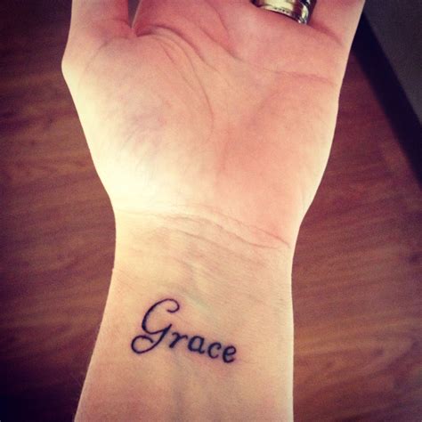 Tattoo Of The Word Grace Vannesselementaryschooldc