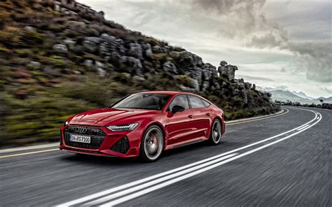 Download Wallpapers 2020 Audi Rs7 Sportback Exterior Luxury Red