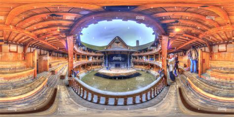 Vista De 360 Grados De El Shakespeares Globe Theatre Londres Alamy