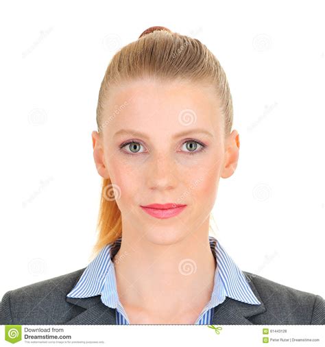 Official Photobooth Portrait Of A Woman Stock Photo Image Of White