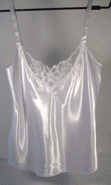 white satin beaded lace camisole ladies size small white tank lace camisole cami set